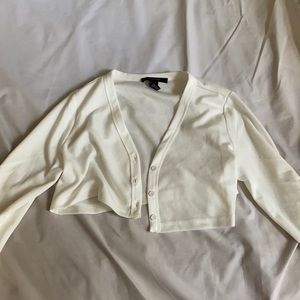 Button up long sleeve crop top